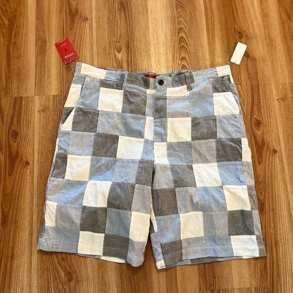 Izod Luxury Sport Men's Classic Oxford Cotton Patchwork Summer Shorts Sz 40 - Picture 1 of 8